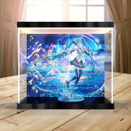 适用电子歌手系列01 初音未来 0x27 Eternal Stream灯箱款收纳盒