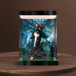 亚克力灯箱款高透明收纳盒适用风行者雕像清风环佩雕塑模型手办