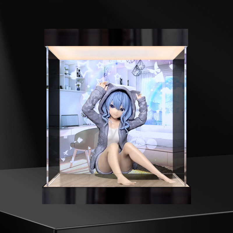 适用眼镜厂 悠闲时光-hololive-IF 星街彗星手办亚克力灯箱收纳盒
