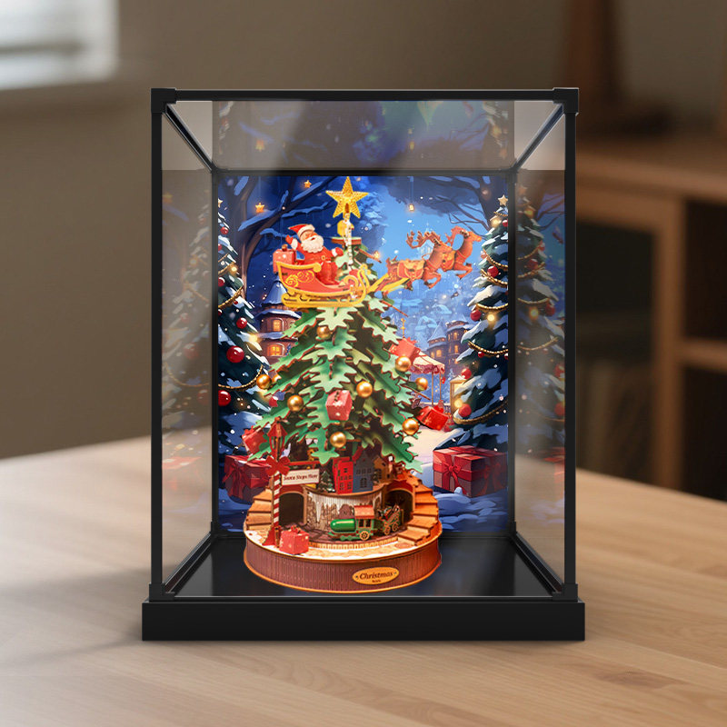 贝格宝适用rolife 若来圣诞环游记音乐盒积木防尘罩合金框收纳盒,收纳整理,其他收纳,淘宝优惠券,粉丝福利购,淘宝优惠卷