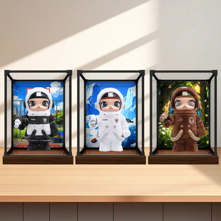 适用于泡泡玛特MOLLY咱们裸熊熊猫白熊棕熊400手办收纳防尘收纳盒