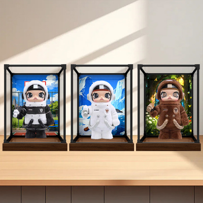 适用于泡泡玛特MOLLY咱们裸熊熊猫白熊棕熊400手办收纳防尘收纳盒