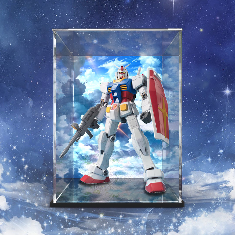 亚克力展示盒适用万代 pg 1/60 rx-78 元祖高达40周年玩具收纳盒