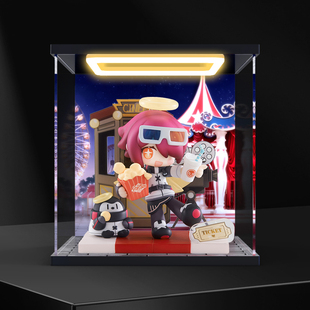 回型灯透明收纳盒适用明日方舟 来份甜点Q版系列 能天使 手办