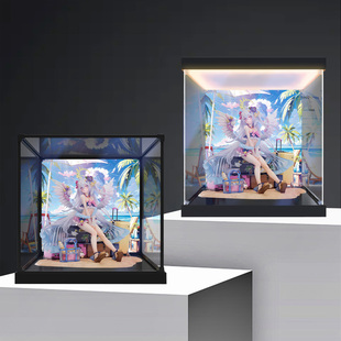 适用ELEGANT碧蓝档案白洲梓泳装 手办模型高透明防尘亚克力收纳盒