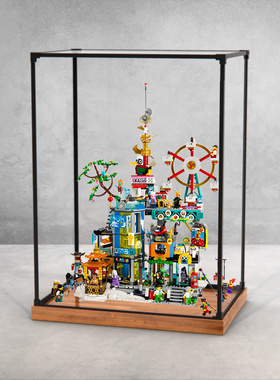 亚克力展示盒适用于乐高悟空小侠系列80054 万千城金属边框收纳盒