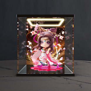 适用王者荣耀官方正品 绝世舞姬貂蝉Q版手办防尘罩回灯高清收纳盒