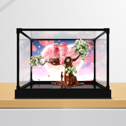 贝格宝适用 IDEAS系列21365爱情鸟积木模型高清亚克力收纳盒防尘