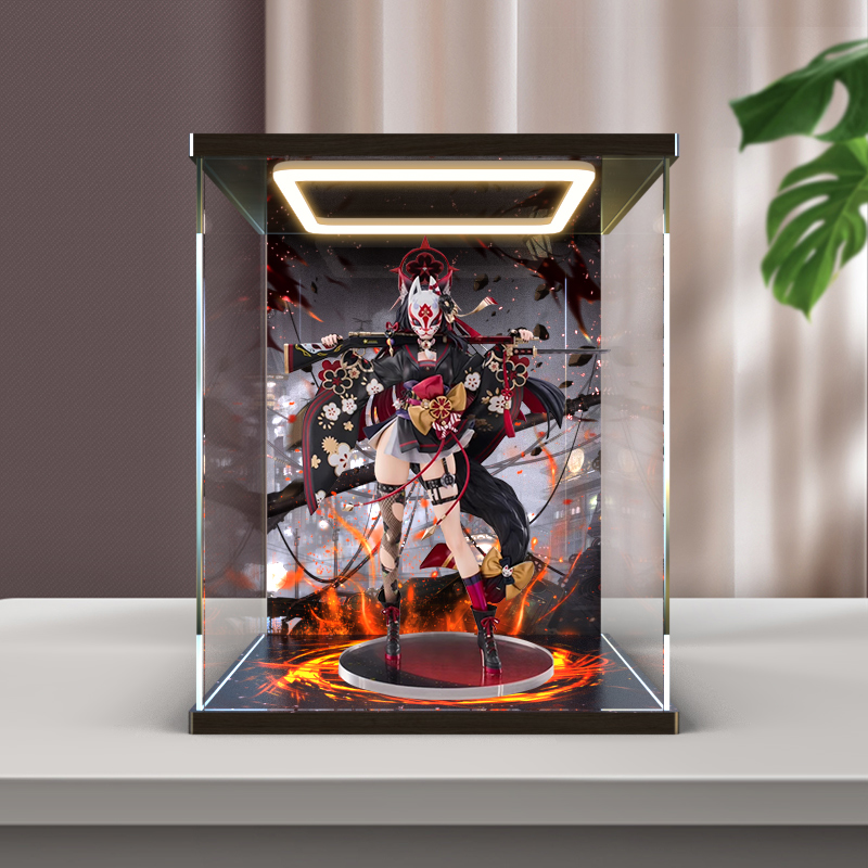 回型灯亚克力展示盒适用NEONMAX 蔚蓝档案狐坂若藻 斋藤千和手办