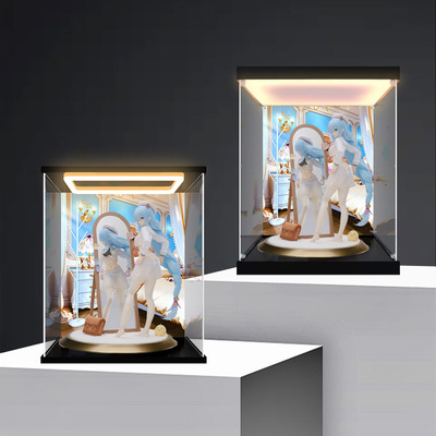 适用碧蓝航线 雅努斯 踌躇的换衣时间 手办亚克力灯光透明收纳盒