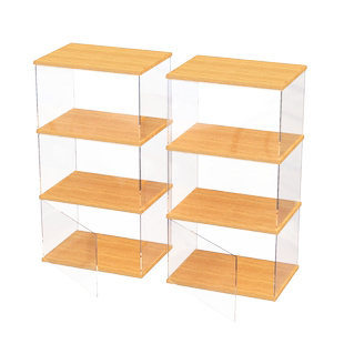 泡泡玛特手办收纳展示盒公仔玩偶挂墙陈列架造景盒置物架防尘盒罩