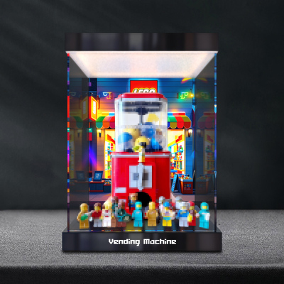 适用IDEAS系列21358小人仔扭蛋机亚克力收纳盒积木发光灯箱防尘罩