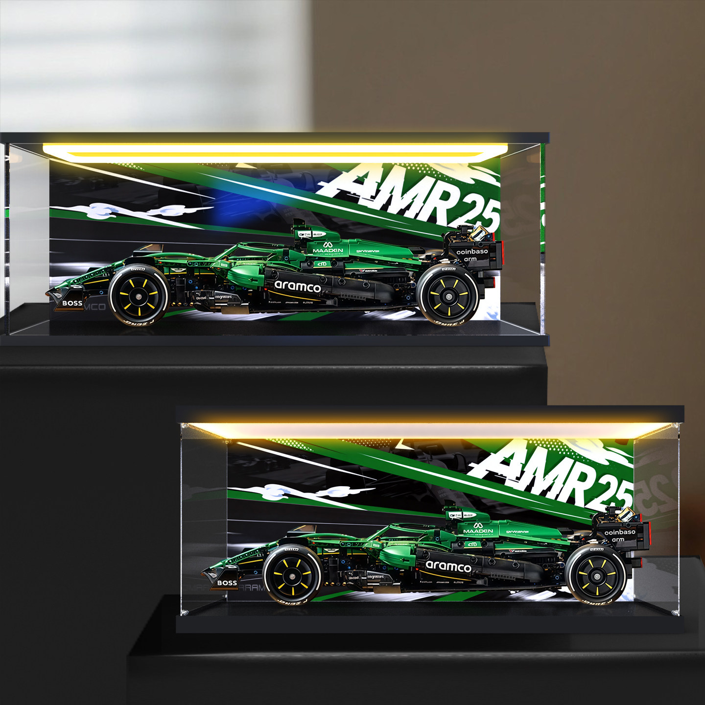 贝格宝适用42240阿斯顿马丁阿美车队F1AMR25赛车模型彩绘收纳盒