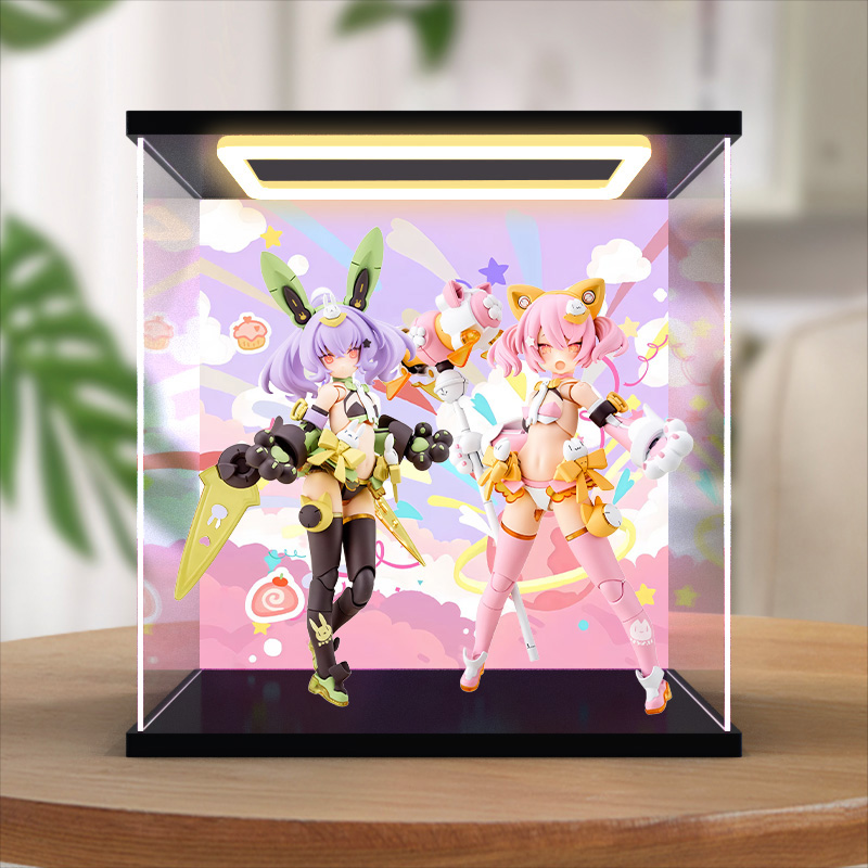 适用女神装置PUNIMOFU 柴郡猫猫兔兔 机娘KP741 手办亚克力收纳盒