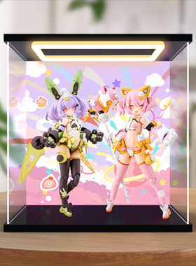 适用女神装置PUNIMOFU 柴郡猫猫兔兔 机娘KP741 手办亚克力收纳盒