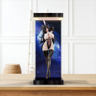 适用BearPanda 兔子窝系列 14第四弹 黑修女防尘罩灯箱高清收纳盒