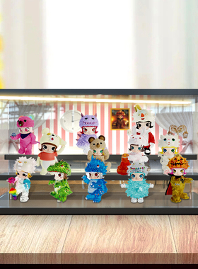 MOLLY大久保INSTINCTOY娃娃装侵蚀盲盒场景展示盒泡泡玛特收纳盒