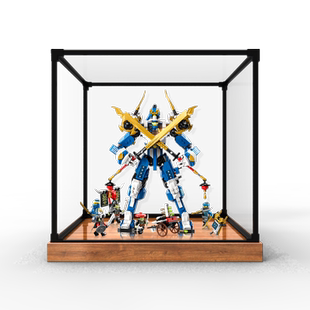 杰的泰坦机甲合金框收纳盒适用乐高71785 防尘盒手办亚克力展示盒