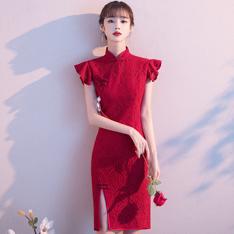 改良旗袍新娘敬酒服2024新款旗袍