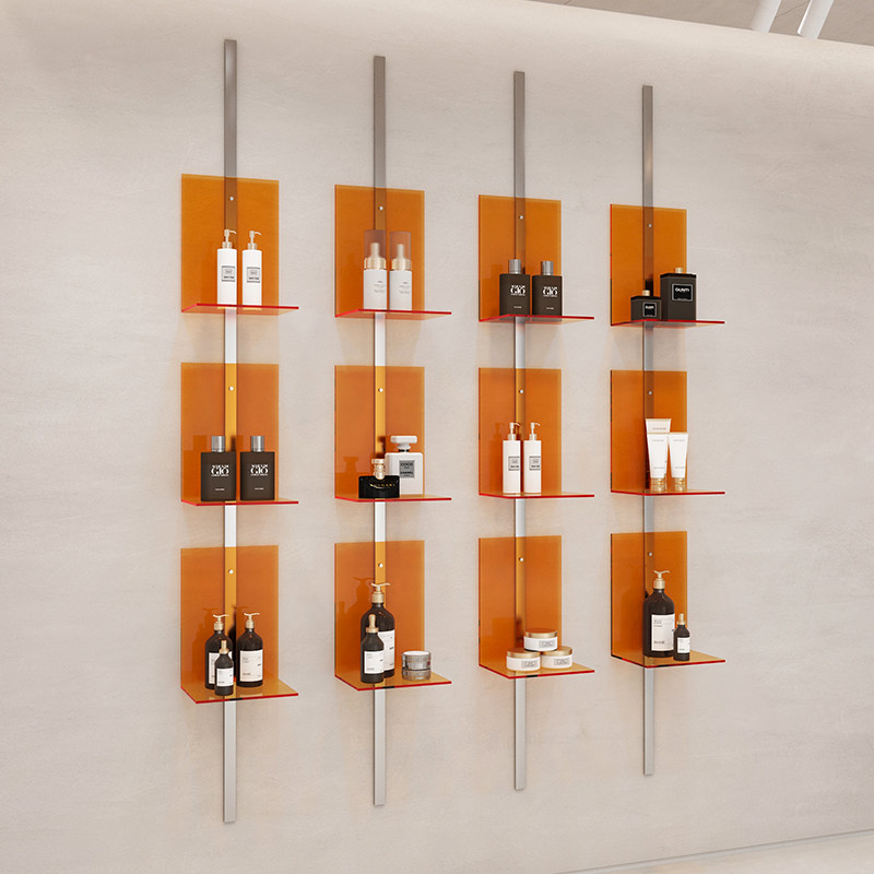 美容院产品化妆品上墙展示置物架压克力美妆店商场鞋收纳陈列货柜,商业/办公家具,展示柜/陈列柜/展示架/货柜,淘宝优惠券,粉丝福利购,淘宝优惠卷