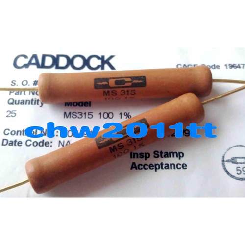 CADDOCK 美国家当 15W高精无感电阻 MS315-100 1% 100R 100欧
