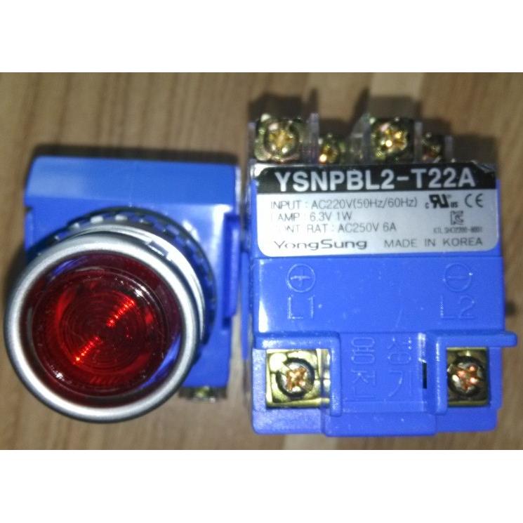 韩国龙声YONGSUNG带灯按钮开关YSNPBL2-T22A YSNPBL3-T22A