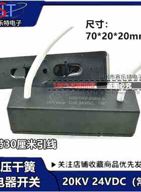 CRSTHV-20KV-B 24VDC 高压干簧继电器(常闭)高压放电开关 带引线
