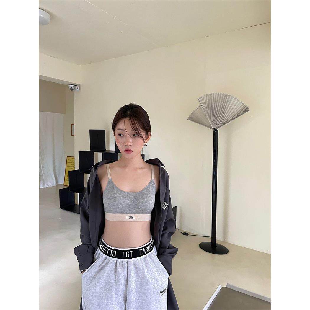 小胸聚拢无钢圈亲肤螺纹无痕内衣防下垂侧收潮流休闲运动文胸胸罩