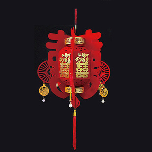 结婚婚房装饰喜字灯笼拉花挂饰卧室布置婚礼挂件宫灯客厅房顶拉花