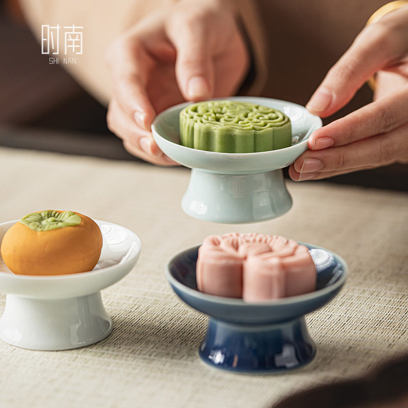 中式高脚茶点盘宋代精致