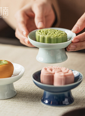 中式高脚茶点盘宋代精致