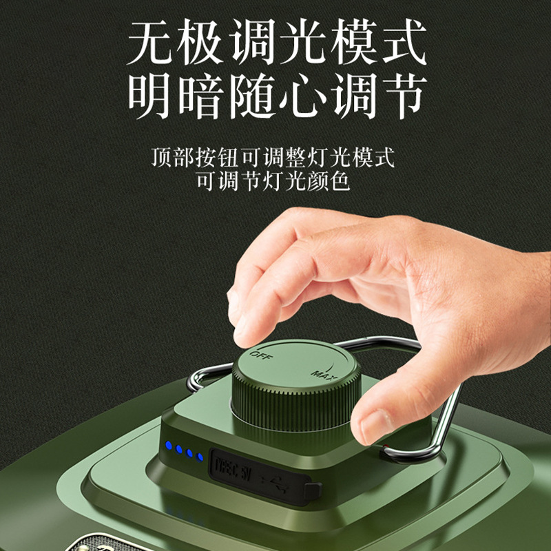 复古露营灯LED氛围灯帐篷灯马灯强光充电手提灯多功能野营灯