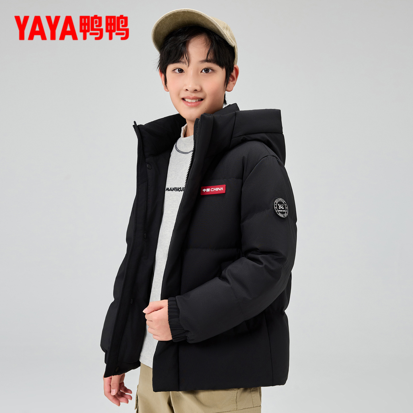 鸭鸭童装儿童羽绒服男女童短款2025新款中大童冬季加厚保暖外套潮