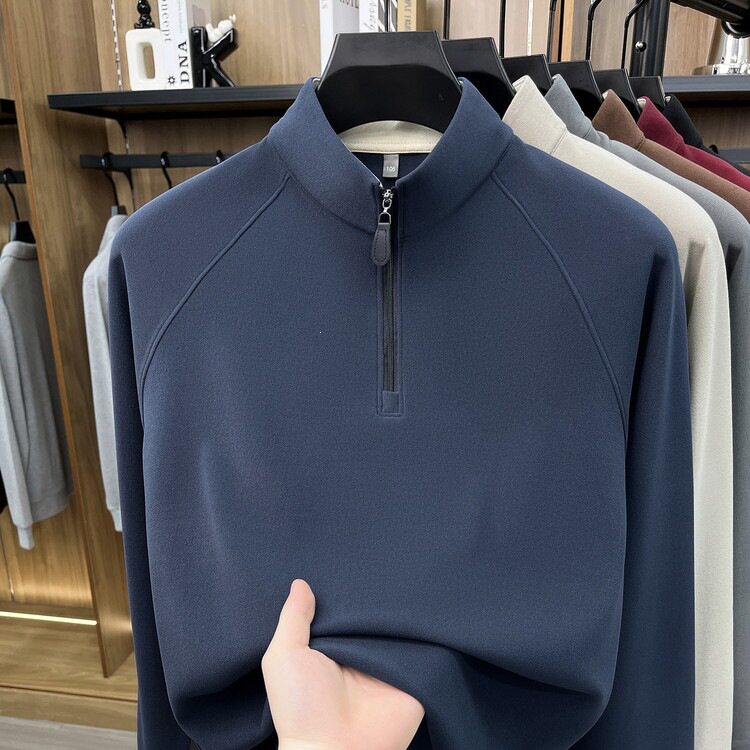 纯色拉链卫衣风半休闲男士a82