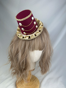 原创复古骑士风马术服配饰小礼帽发饰头饰基佬小王子Lolita高礼帽