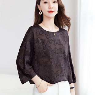 12598682 邢康莉甄选 水墨佳人桑蚕丝真丝气质女装 小衫