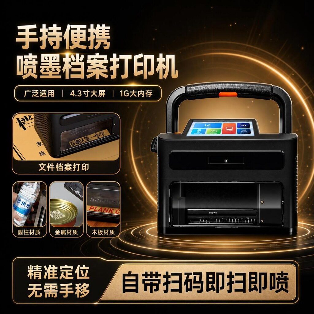 奔彩手持喷码机机静态打码机喷码机日期打码器打价格标签机手持小型打码机支持扫描自由转换二维码条码文本