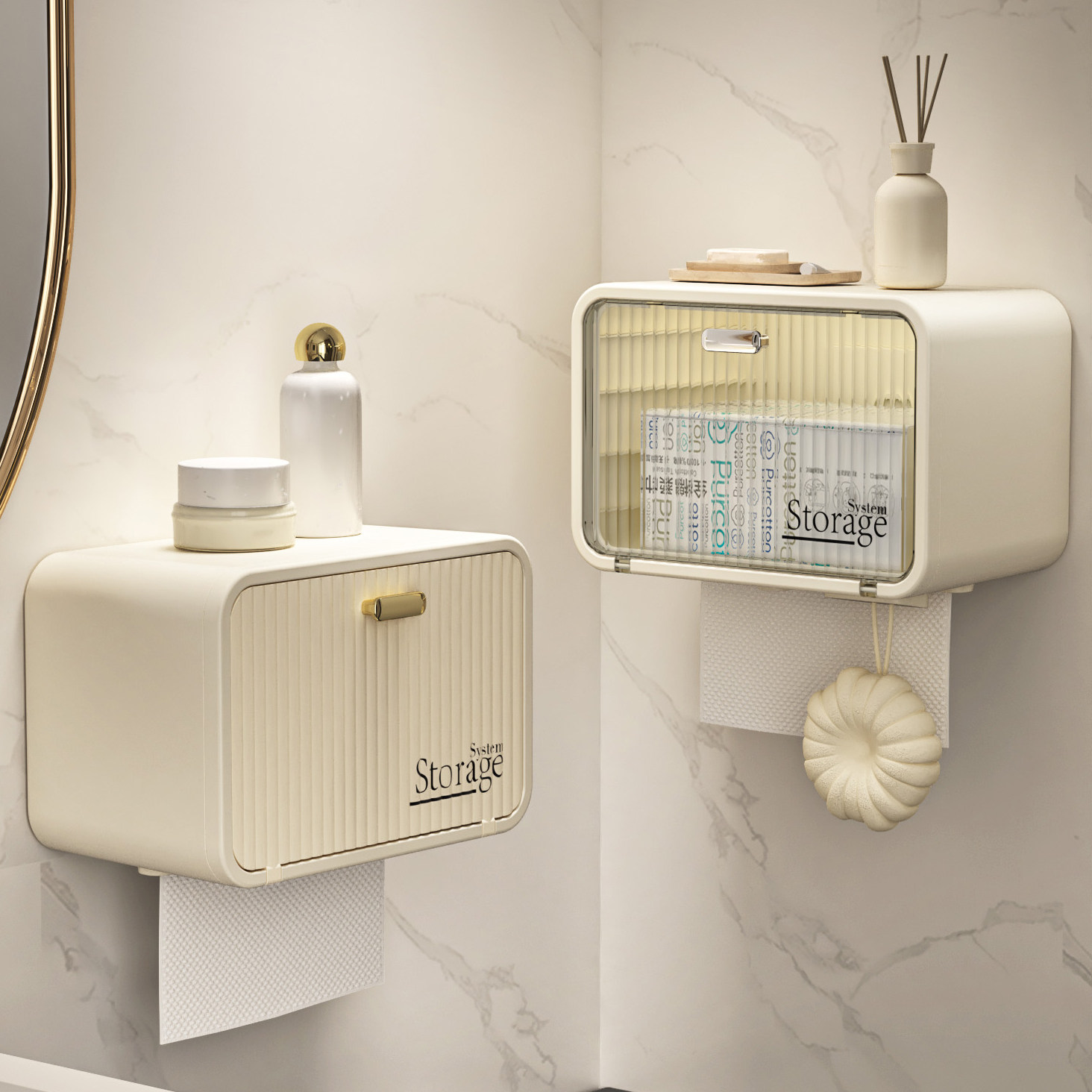 卫生间纸巾盒防水免打孔厕纸盒