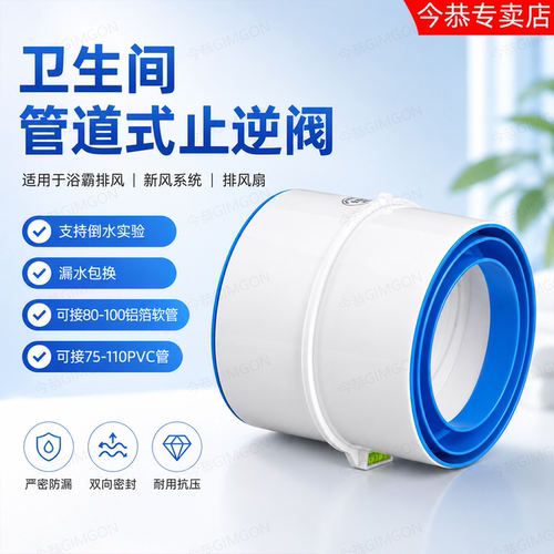 卫生间止逆阀110管道止回阀