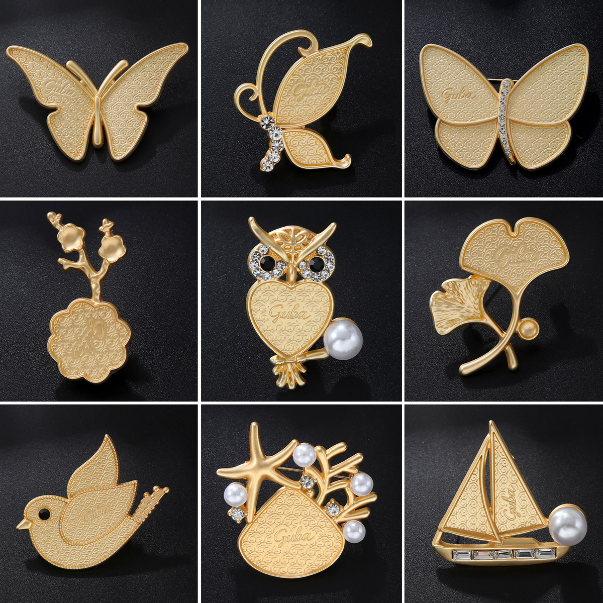 非遗宋锦DIY胸针带盖底托配件