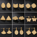 新中式 百搭配件 国风宋锦diy耳钉祥云纹底托底胚包布耳环耳饰时尚