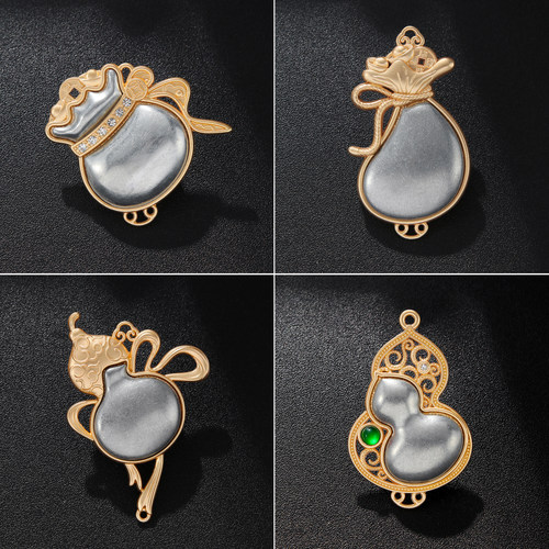 宋锦手工DIY金钱袋压襟配饰吊坠