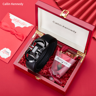 腰带高档正品 Callin 裤 真皮自动扣纯牛皮2026新款 Kennedy皮带男士