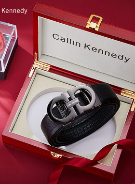 Callin Kennedy皮带男士2025新款真皮纯牛皮自动扣高端名牌裤腰带