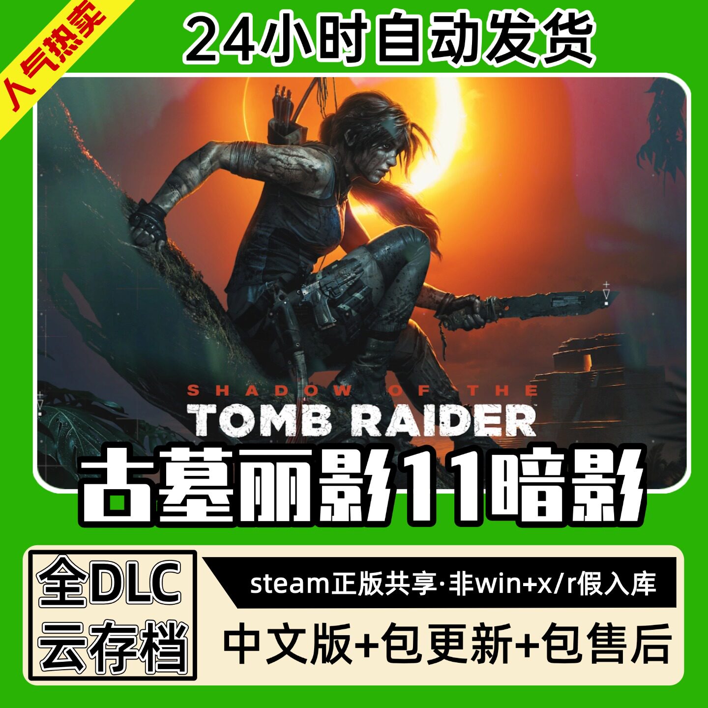 古墓丽影11暗影中文版全dlc云存档电脑pc单机游戏离线正版steam
