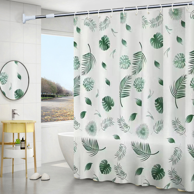 Simple Bathroom Curtain Waterproof Moldproof Plastic Shower