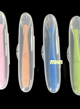 Baby Spoon with Storage Box Food Grade Silicone Baby Tablewa