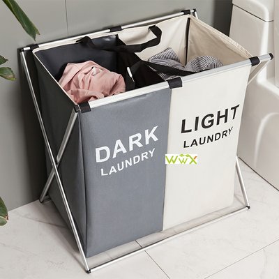 X-shape Foldable Dirty Laundry Basket Organizer Printed