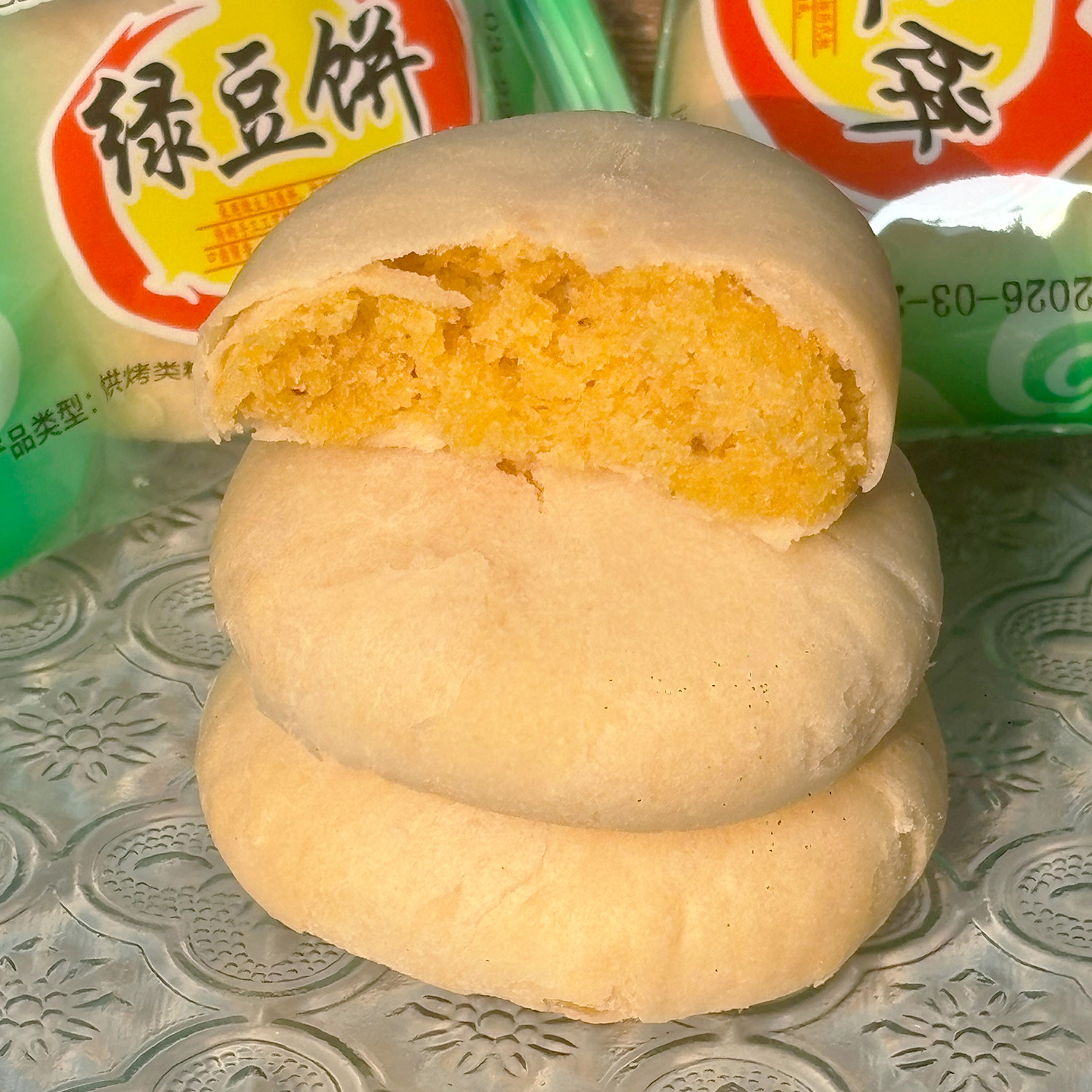 冰绿豆饼传统中式绿豆糕香甜老式点心早餐解馋休闲小零食独立包装