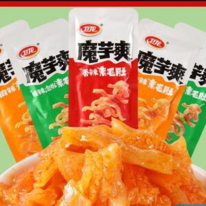 磨芋爽魔鱼爽零食魔芋爽小吃休闲食品整箱散装称重香辣辣条单独装